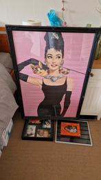 Mooie print v audrey hepburn 90 bij 65 cm, Ophalen