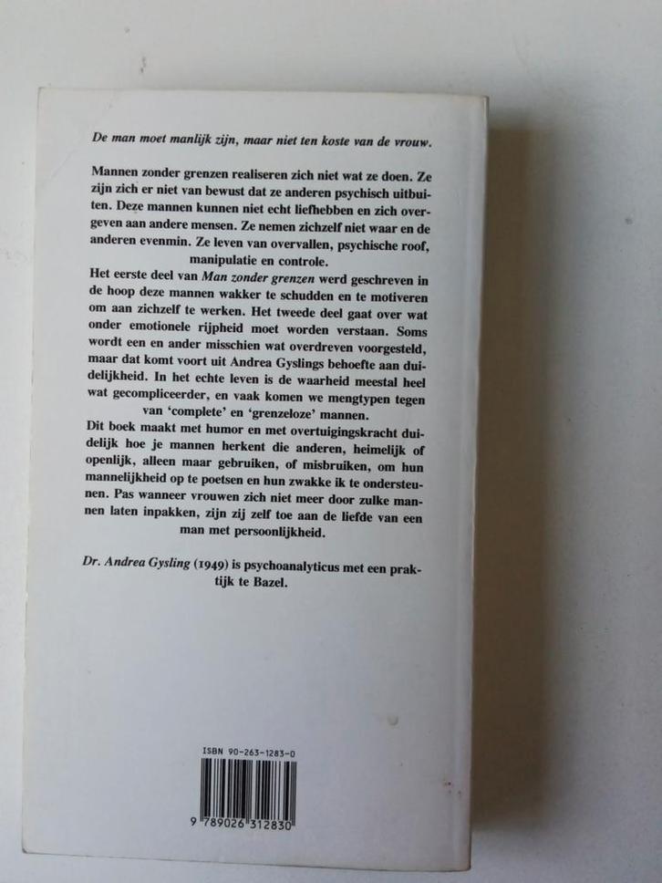 Man Zonder Grenzen - Andrea Gysling (Psychologie), Boeken, Romans, Gelezen, Nederland, Ophalen of Verzenden