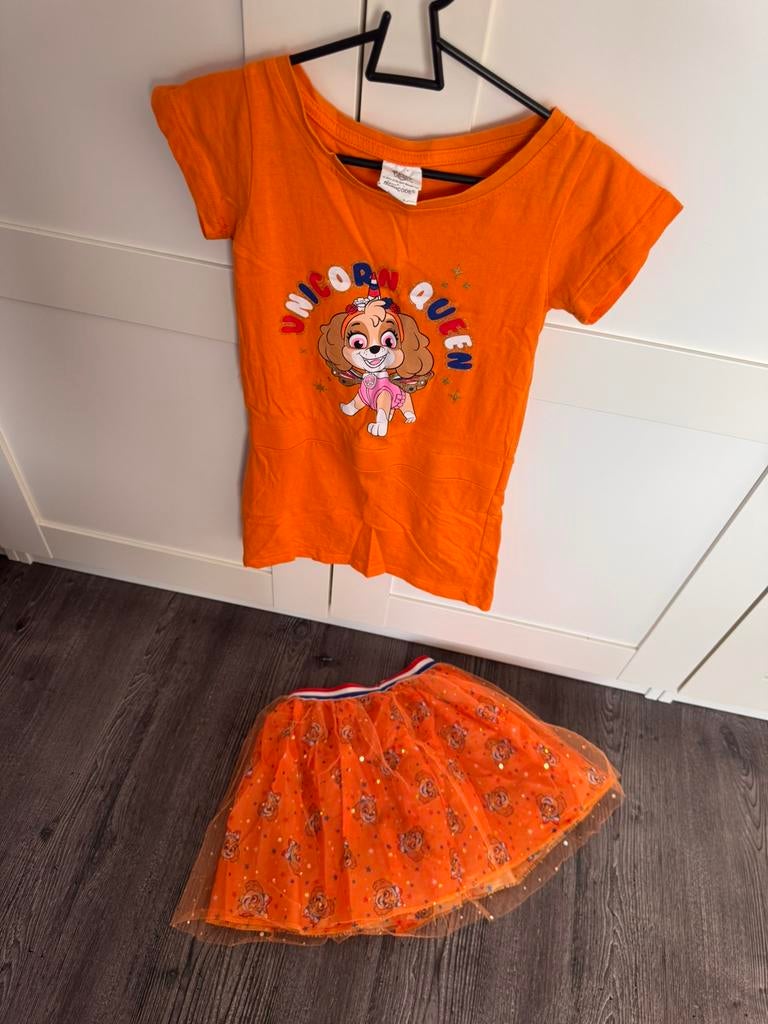 Oranje jurkje met rokje skye, Ophalen of Verzenden, Zo goed als nieuw, Meisje, Jurk of Rok