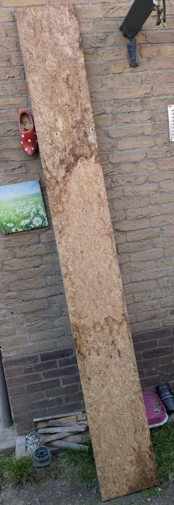 Geperst houten plank 244 x 30 cm (gratis), Ophalen, Gebruikt, Minder dan 25 mm, 200 tot 250 cm