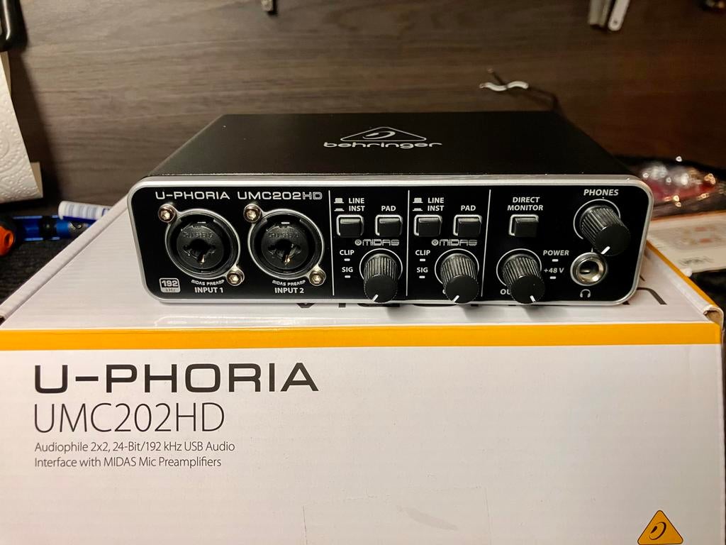 Behringer U-PHORIA UMC202HD USB Audio-Interface, Verzenden, Gebruikt
