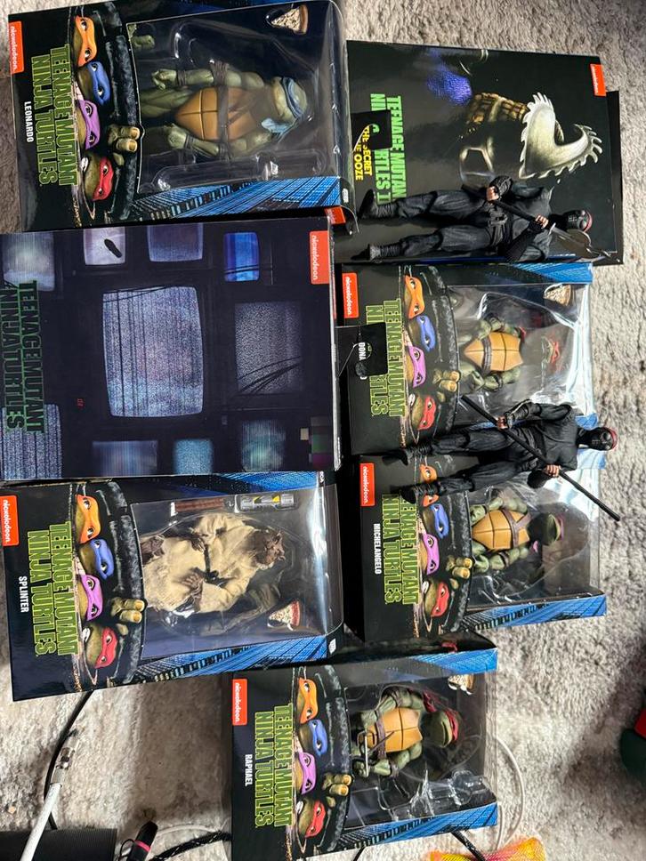 Complete Ninja Turtles Actiefiguren Set, Verzamelen, Beelden en Beeldjes, Zo goed als nieuw, Verzenden