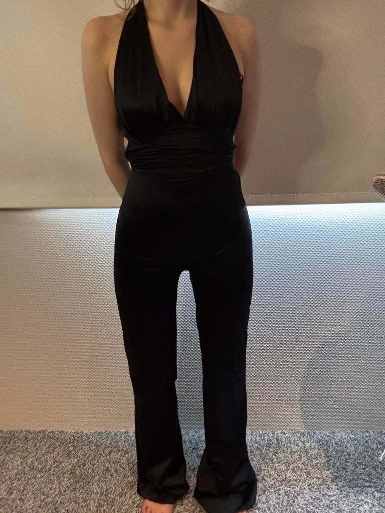 Oh polly jumpsuit met open rug maat 36, Ophalen of Verzenden, Zo goed als nieuw, Maat 36 (S), Zwart