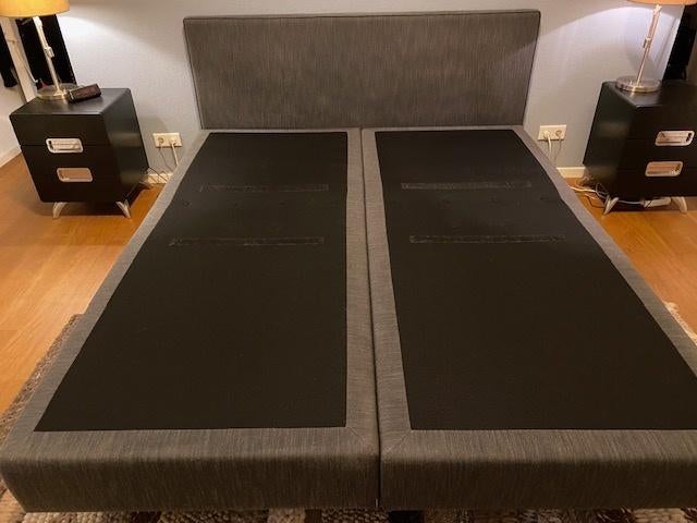 AUPING Boxspring, Huis en Inrichting, Slaapkamer | Bedden, Gebruikt, Tweepersoons, 90 cm, 210 cm, Overige materialen, Zwart, Verstelbaar
