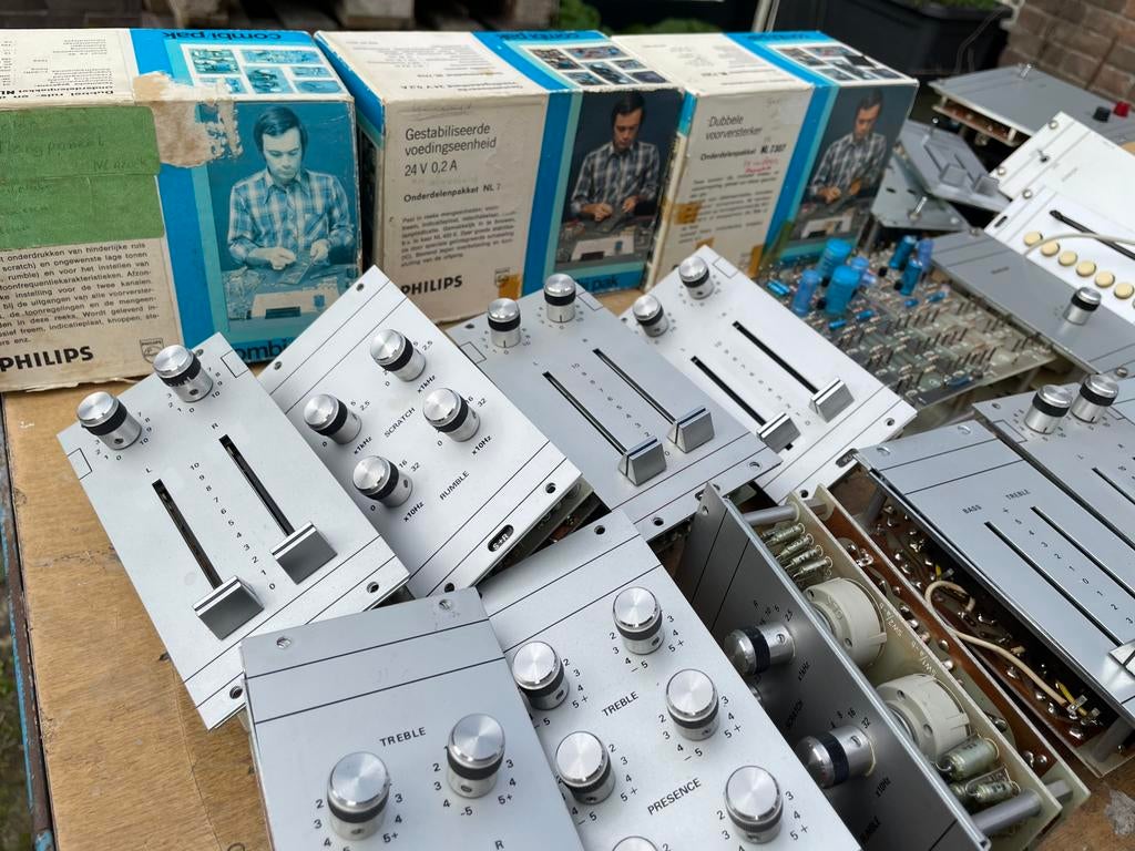 Vintage Philips mengversterker hobbyskoop, Audio, Tv en Foto, Stereo-sets, Ophalen of Verzenden, Zo goed als nieuw, Philips