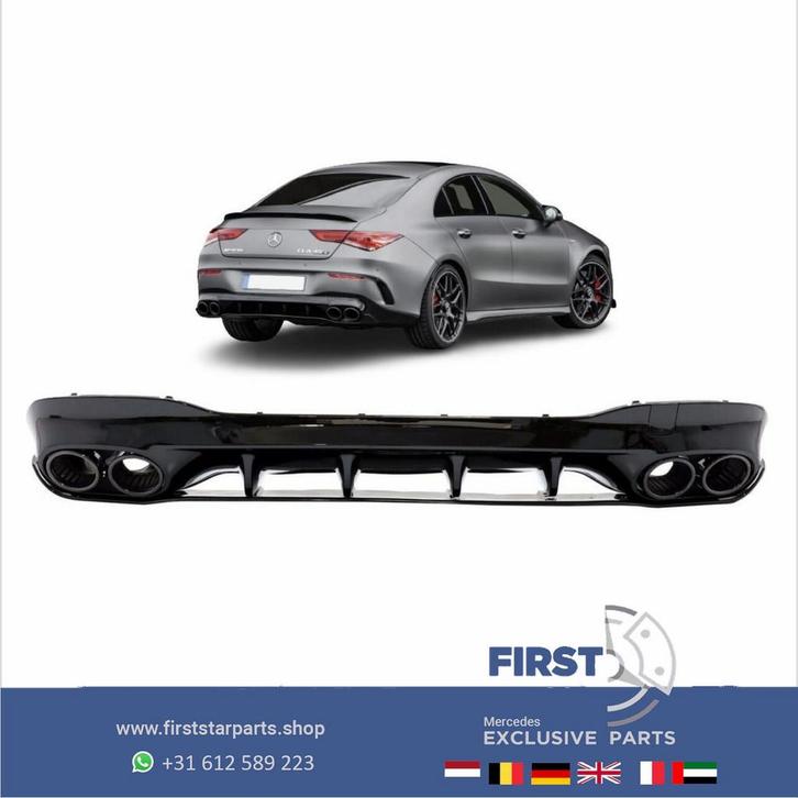W118 C118 X118 CLA45 CLA45S AMG DIFFUSER + UITLAAT SIERSTUKK, Auto-onderdelen, Overige Auto-onderdelen, Mercedes-Benz, Gebruikt