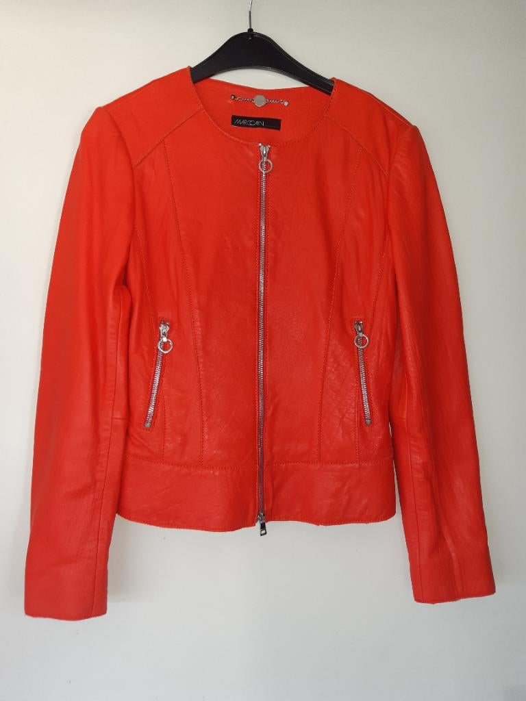 MARCCAIN LEREN JASJE. MAAT 2  MARC CAIN, Kleding | Dames, Maat 38/40 (M), Ophalen of Verzenden, Zo goed als nieuw, Jasje
