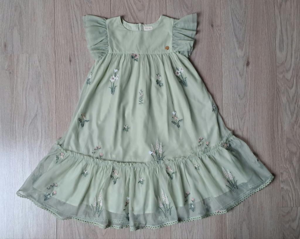 Nieuwe groene Laura Ashley meisjesbloemenjurk maat 122, Kinderen en Baby's, Kinderkleding | Maat 122, Ophalen of Verzenden, Nieuw