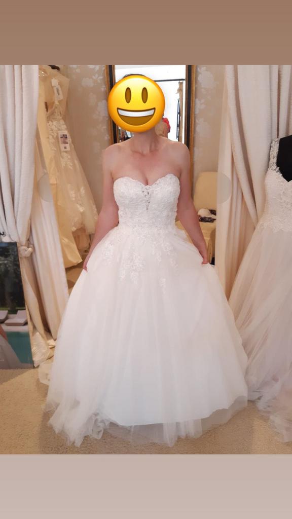 Sincerity trouwjurk mt 36, Incl. corset 70F +NIEUWE schoenen, Ophalen of Verzenden, Zo goed als nieuw, Wit, Trouwjurk