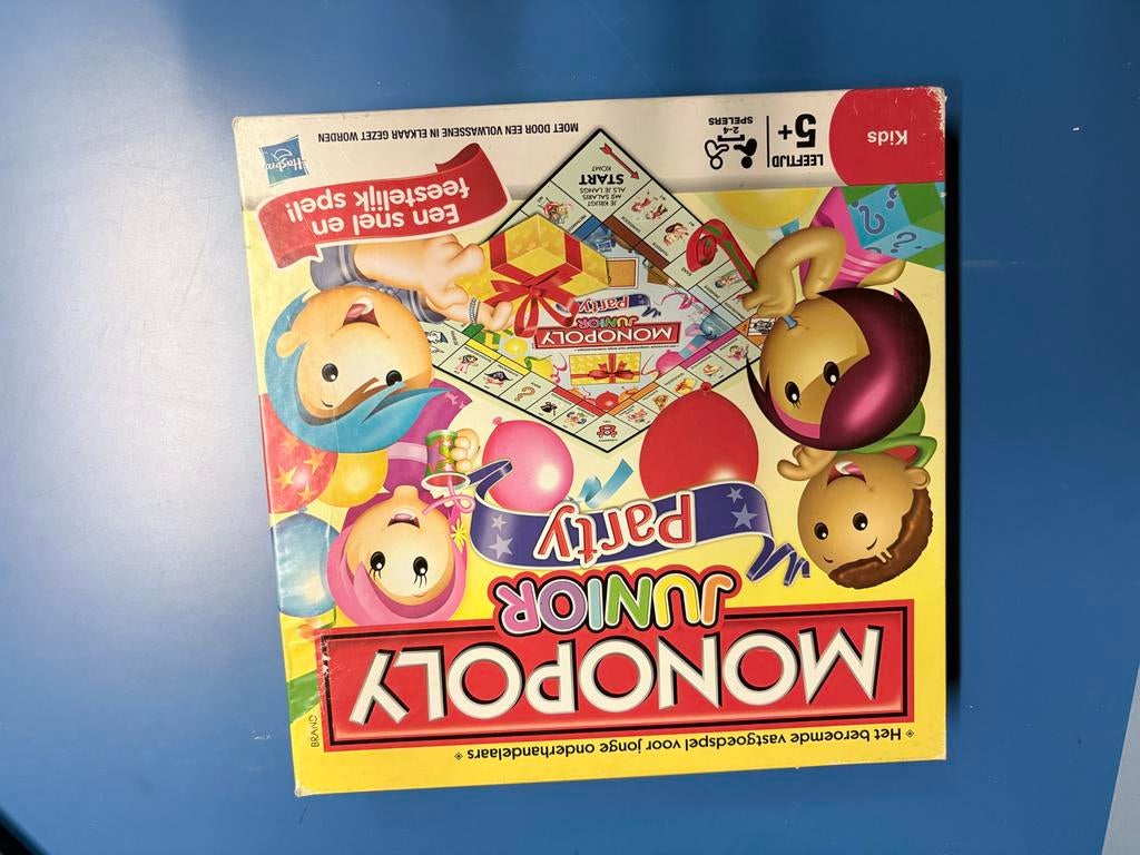 Monopoly Junior Party, Hobby en Vrije tijd, Gezelschapsspellen | Bordspellen, Drie of vier spelers, Ophalen of Verzenden, Gebruikt
