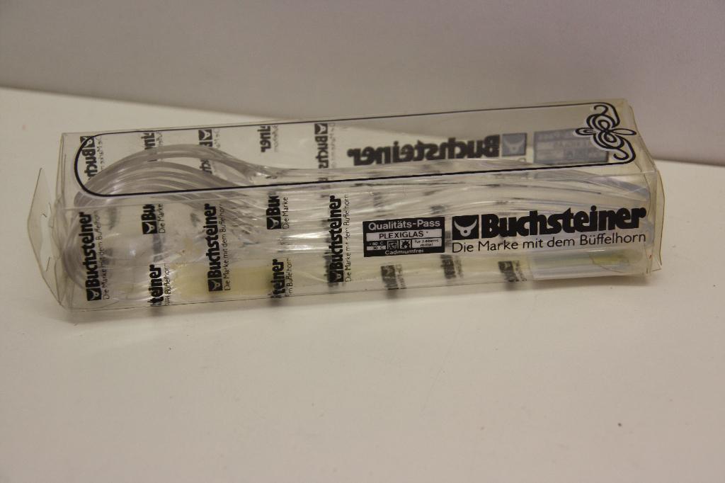 Vintage Buchsteiner Eierlepels. Set van 6 stuks., Ophalen of Verzenden, Nieuw, Kunststof, Vaatwasserbestendig