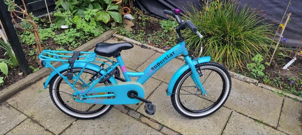 Meisjesfiets 18 inch Loekie Superstar, Fietsen en Brommers, Fietsen | Meisjes, Gebruikt, Handrem, 18 inch, Ophalen