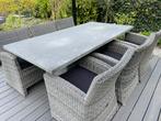 Bellagio tuintafel met 6 stoelen, 6 zitplaatsen, Ophalen of Verzenden, Zo goed als nieuw, Wicker