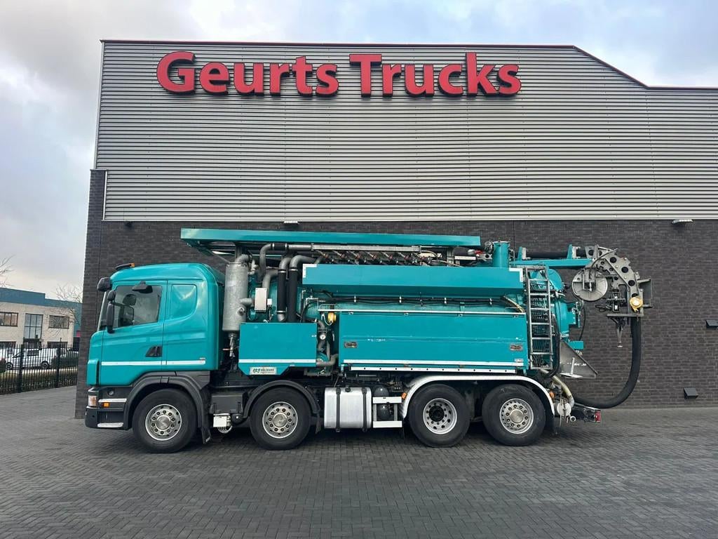 Scania G480 LB 8X2 6MNA ZUIG/SPOEL COMBI MET WATERRECYCLING, Auto's, Vrachtwagens, Euro 5, Scania, Bedrijf, 480 pk