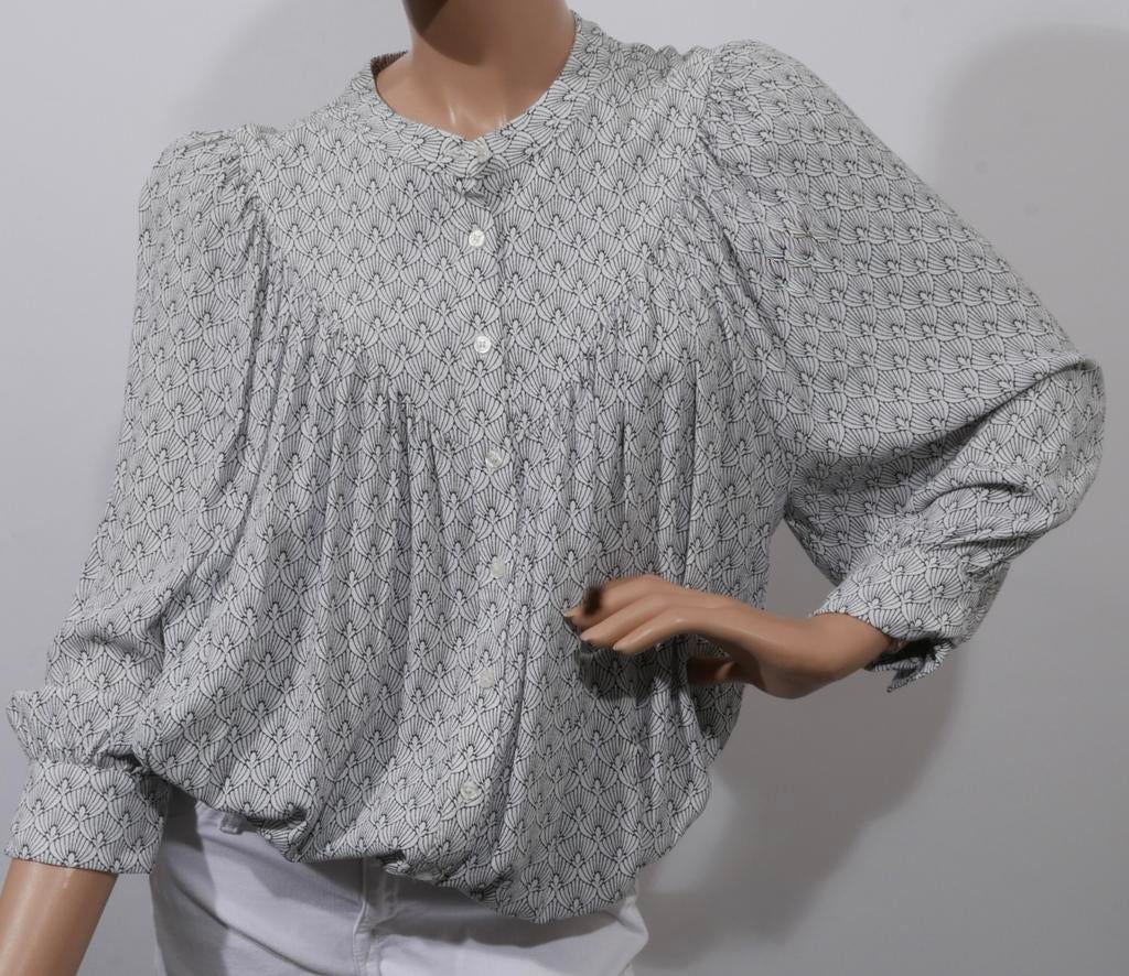 STUDIO ANNELOES viscose blouse maat M ZGAN, Ophalen of Verzenden, Zo goed als nieuw, Maat 38/40 (M), Wit