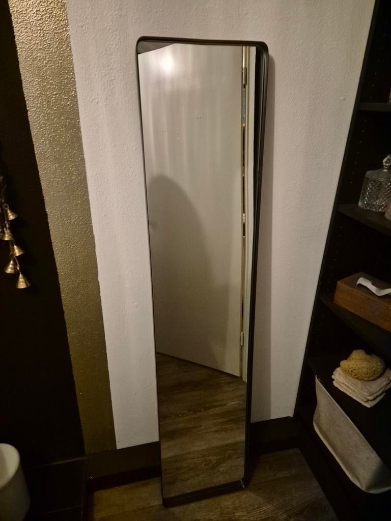 Zwart metalen spiegel ruilen, Ophalen, Rechthoekig, Minder dan 50 cm, Minder dan 100 cm