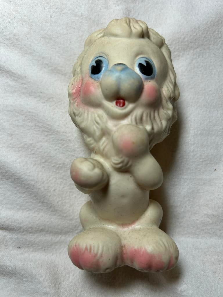 Italiaans haren ‘60-‘70 piep beest Leeuw 13 cm, Antiek en Kunst, Antiek | Speelgoed, Ophalen of Verzenden