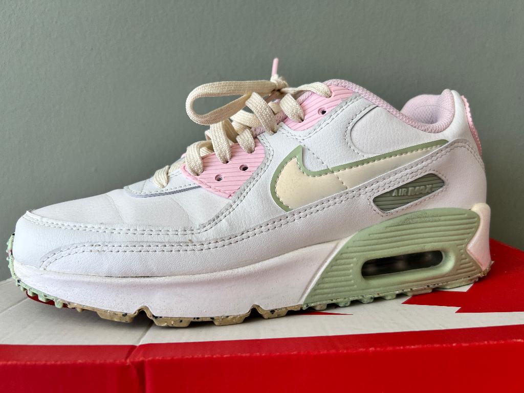 Nike Air Max 90 EU39 Pink Foam Honeydew Zeer Net, Wit, Ophalen of Verzenden, Nike air max, Sneakers of Gympen