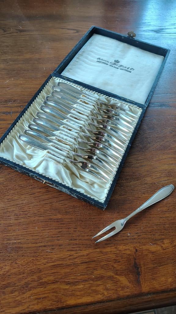 Antieke verzilverde cocktail prikkers van Orfèvrerie, Ophalen of Verzenden