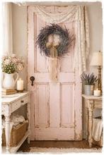 Lavendelkrans nep, jute strik, 45 cm d. (Hele mooie!), Meander, Nieuw, Ophalen of Verzenden, Meander