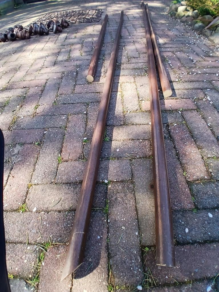 Houten gordijnroedes plus toebehoren, Ophalen, Minder dan 100 cm