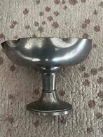 Antieke tinnen schaal op voet, Ophalen of Verzenden