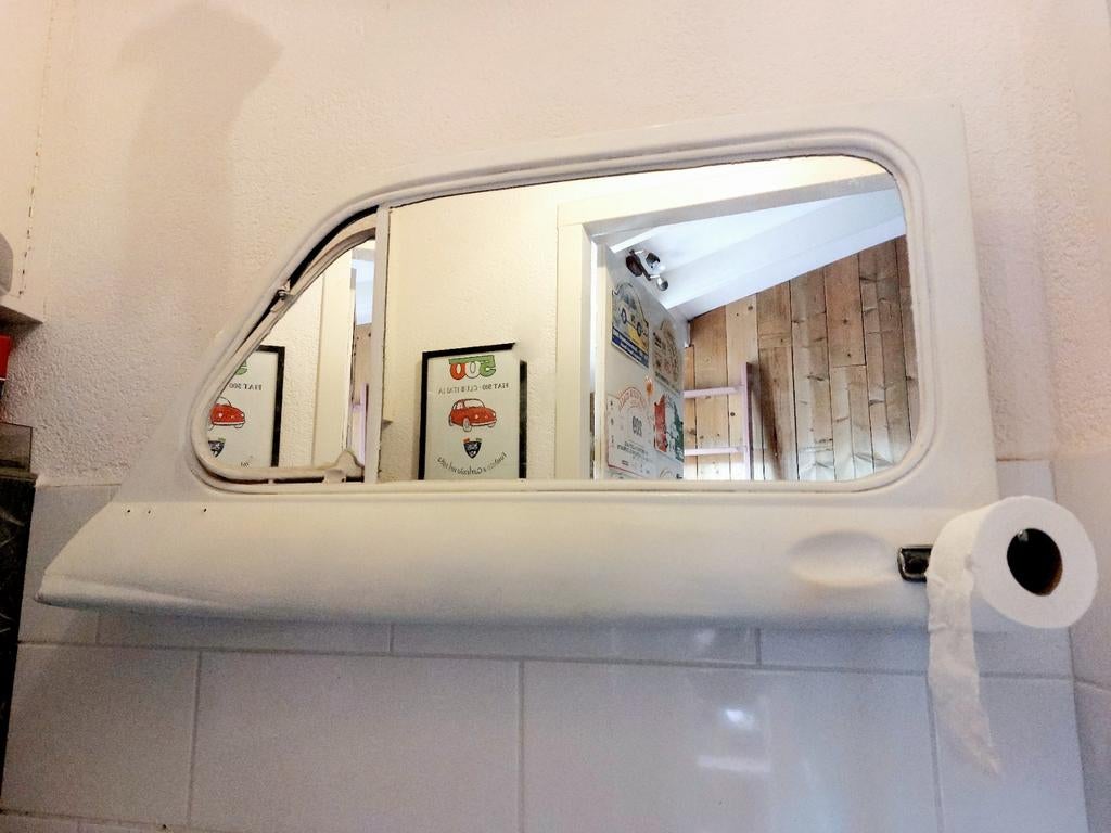 Oldtimer Fiat deur spiegel - Uniek decoratiestuk, Auto-onderdelen, Ophalen, Gereviseerd, Fiat