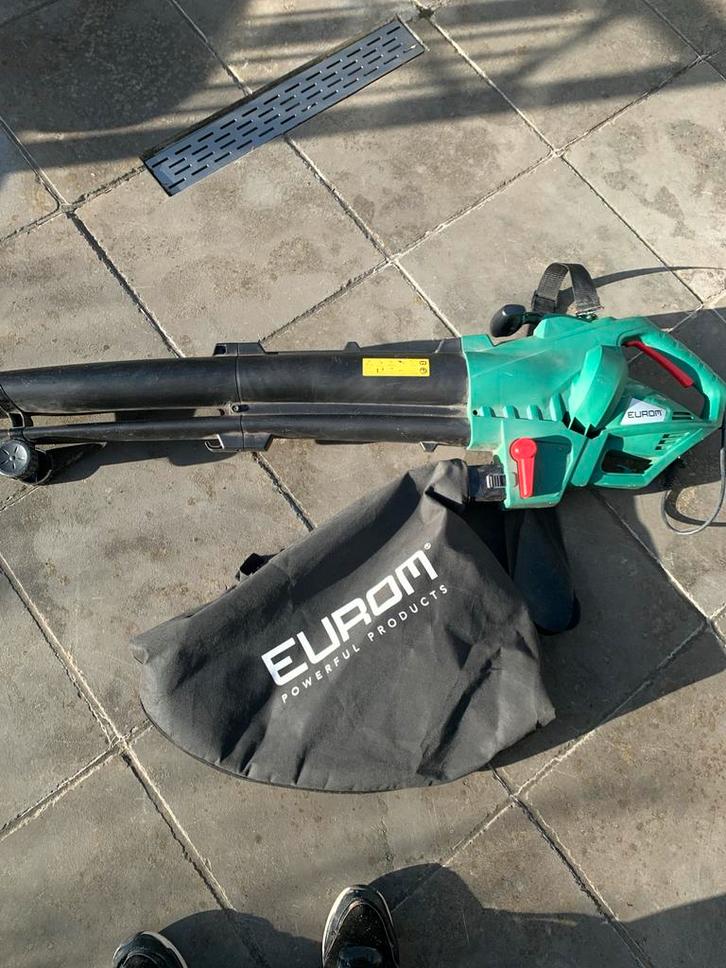 Eurom Bladblazer voor de tuin, Tuin en Terras, Bladblazers, Gebruikt, Handgedragen, Elektrisch, Met opvangzak, Ophalen