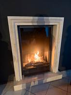 Gaskachel / openhaard met marmeren schouw te koop, Ophalen, Gebruikt, Inbouwhaard, Gashaard