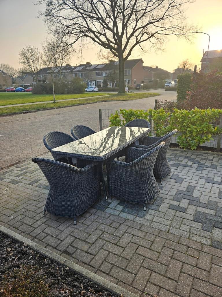 6 persoons tuinset (perfecte staat), Tuin en Terras, Ophalen, Zo goed als nieuw