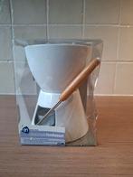 Porselein, chocolade fondueset, Ophalen of Verzenden, Gebruikt, Waxinelicht, Fondueset