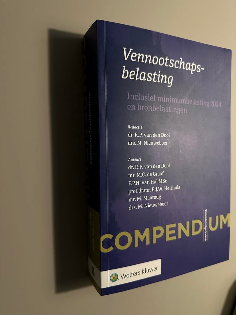 Compendium Vennootschapsbelasting 2024, Boeken, Ophalen of Verzenden, Zo goed als nieuw, Accountancy en Administratie