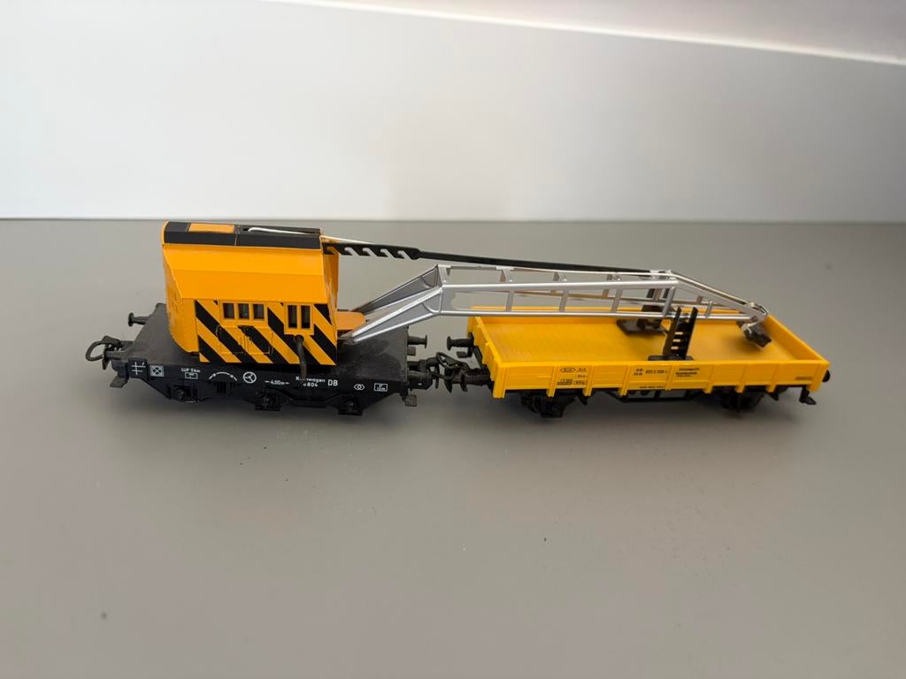 Märklin 4671 kraanwagen H0 met originele doos, Wisselstroom, Gebruikt, Overige typen, Ophalen of Verzenden