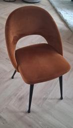 4 cognac kleurige eetkamer stoelen, Huis en Inrichting, Stoelen, Ophalen, Overige kleuren, Zo goed als nieuw, Stof