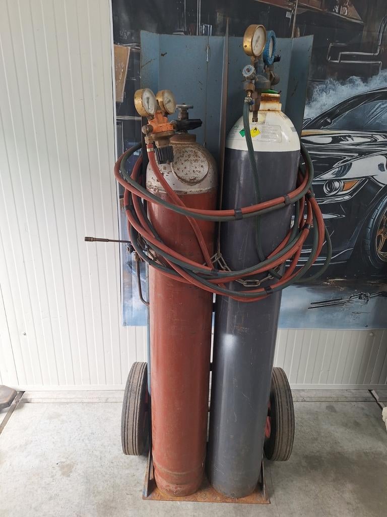 Autogeen zuurstof en acetyleen 50L, Doe-het-zelf en Verbouw, Gereedschap | Lasapparaten, Ophalen of Verzenden, 250 ampère of meer