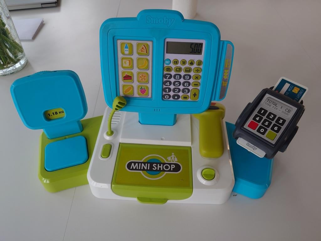 Kassa met scanner van smoby om eindeloos mee te spelen, Kinderen en Baby's, Speelgoed | Educatief en Creatief, Ophalen, Gebruikt