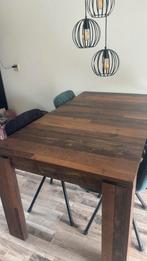 Eettafel uitschuifbaar (evt met salontafel), Huis en Inrichting, Tafels | Eettafels, Ophalen, Gebruikt, 50 tot 100 cm, 150 tot 200 cm