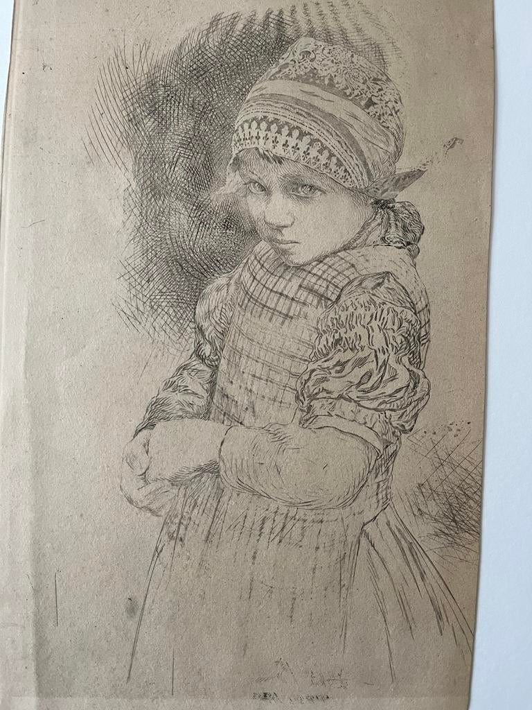 Litho Volendam kind, Ophalen of Verzenden
