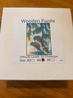 Houten puzzel met vogels, A4 formaat, Ophalen of Verzenden, Minder dan 500 stukjes, Zo goed als nieuw, Legpuzzel