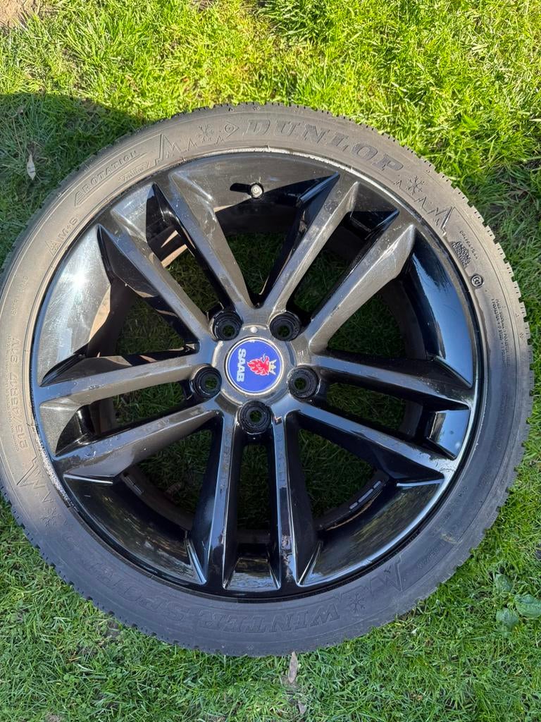 Velgen 17” voor Saab 9-3 5x110 zwart, Auto-onderdelen, Banden en Velgen, Velg(en), 17 inch, Ophalen of Verzenden, Zomerbanden