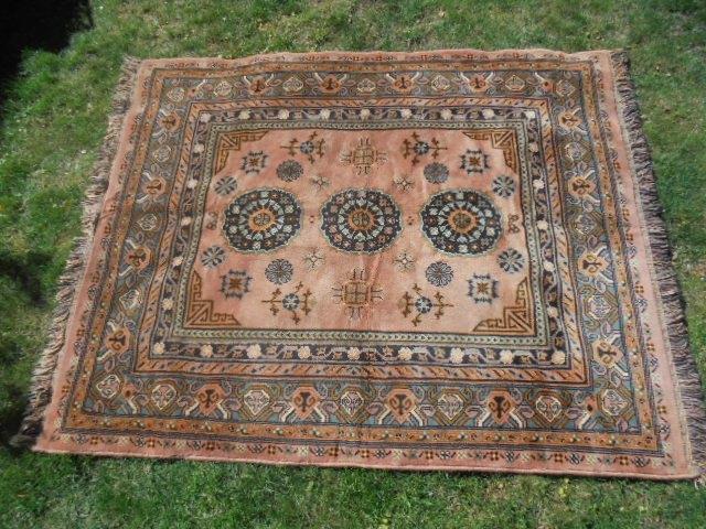 Smyrna tafelkleed., Ophalen of Verzenden, Gebruikt, Rechthoek, Binnen