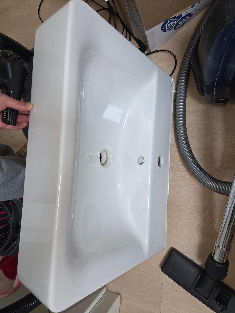 Wastafel Ideal Standard Connect Cube (60 x 46 cm) Wit, Ophalen of Verzenden, Zo goed als nieuw, Steen, Wastafel