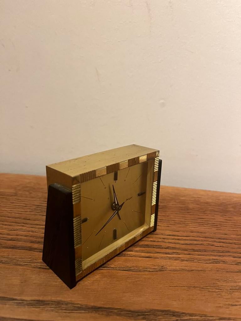 Vintage tafelklok Jerger, Antiek en Kunst, Ophalen of Verzenden