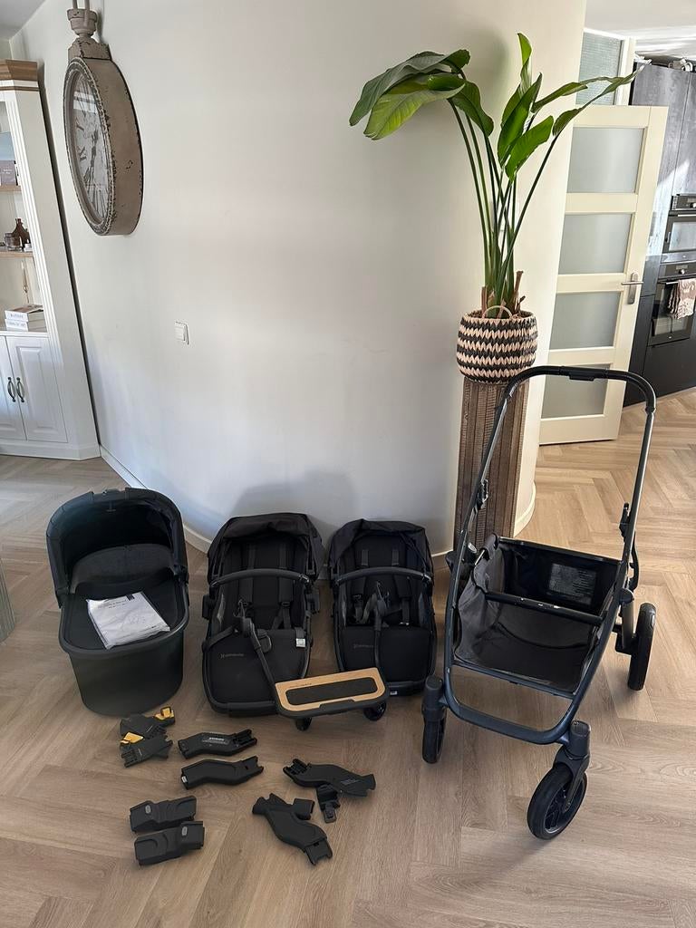 Zeer complete Uppa baby vista 2 black met extra rumble Seat, Kinderen en Baby's, Kinderwagens en Combinaties, Gebruikt, Duowagen