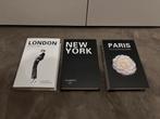 Decoratie boeken set: London, New York, Parijs (karton), Ophalen of Verzenden, Zo goed als nieuw