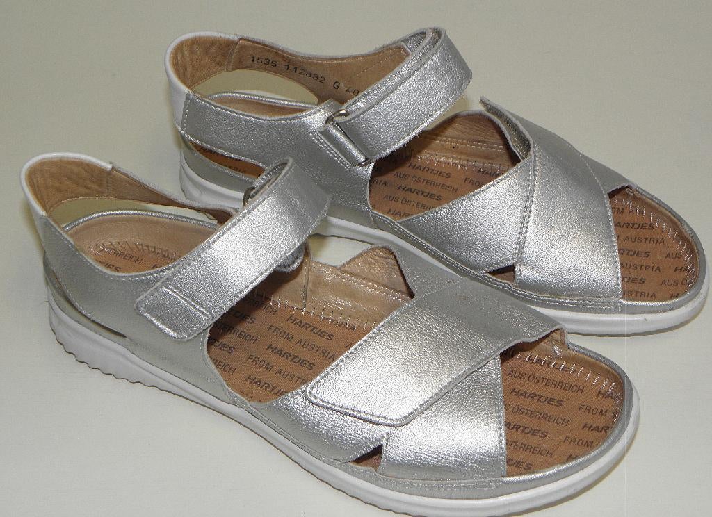 Nette Hartjes sandalen zilver maat 40 wijdte G, Overige kleuren, Zo goed als nieuw, Hartjes, Sandalen of Muiltjes