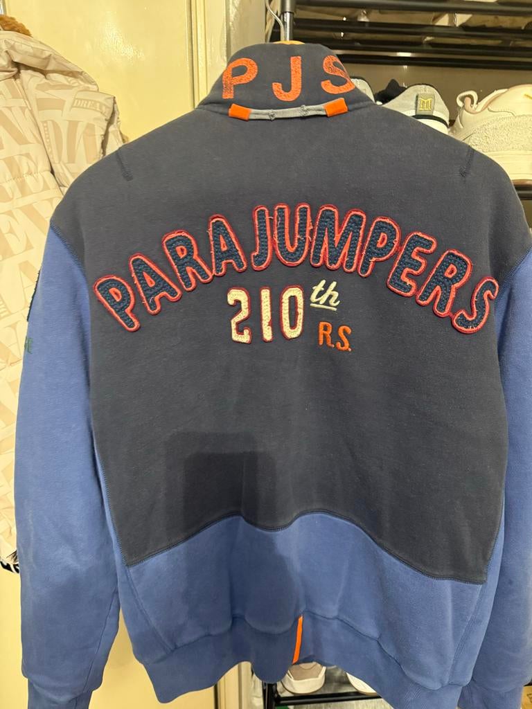 Parajumpers sweater met rits en logo - Maat XXL, Ophalen of Verzenden, Zo goed als nieuw, Overige maten, Blauw