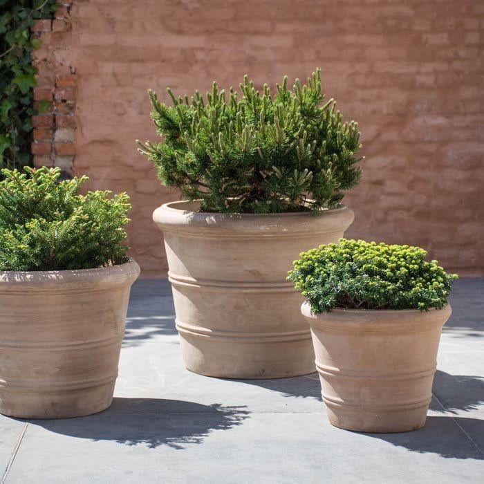 Terracotta DONATELLO GROTE SETS scherpe prijzen, Tuin en Terras, Bloempotten, Ophalen, Rond, Nieuw, Balkon