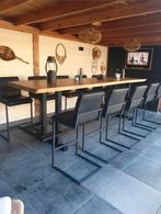 Lange bartafel met 10 zachte krukken - Zo goed als nieuw, 200 cm of meer, 50 tot 100 cm, Zo goed als nieuw, Vijf personen of meer