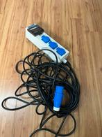 Stopcontacten met kortsluit schakelaar en 20 meter snoer, Caravans en Kamperen, Ophalen, Zo goed als nieuw